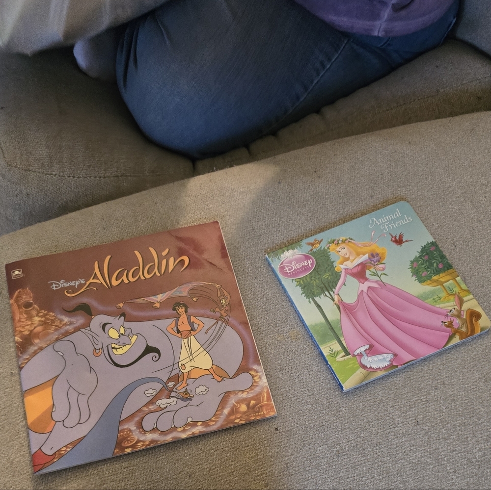 Disney's Aladdin, And Animal Friends Books, See Pics For Condition